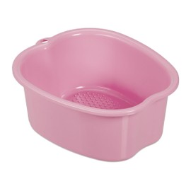 Relaxdays Foot Bath Tub, Plastic Foot Bath for Foot Care & Wellness, H x W x D: 15 x 33 x 38 cm, Pink