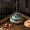 EOIMS Ceramic Incense Burner with Incense Holder Handmade Smudgeing Burning