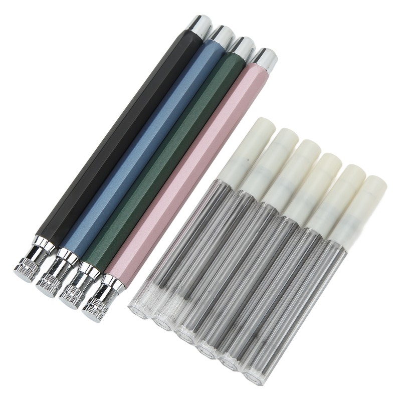 10Pcs Mechanical Carpenter Pencil Kit Automatic Woodworking Mark Pencil with