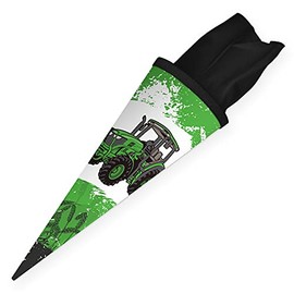 itenga Siblings School Cone Sugar Cone Tractor with Felt Closure School First Day of School 35 cm