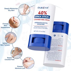 OUKEYA Urea Cream 40 Percent.Urea Cream Stick for Foot and Hand Cream Stick for Dry Cracked, Cracked Heel, Avoid Frostbite, 40 Percent Urea Lotion for Feet Maximum Strength, 2 PACK