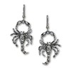 Gothic Scorpion Dangle Earrings Silver Finish Pewter