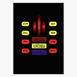 Leyland Designs Knight Rider KITT Car Dashboard Graphic Bumper Sticker Window Water Bottle Decal 5""