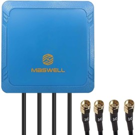 Maswell 4X4 MIMO LTE Antenna for IoT M2M, Low Gain 3dBi Not for Speed Competition, Omni Full Band 700-6000MHz, 4X SMA Connector