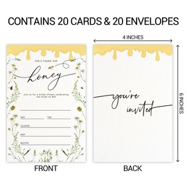 ZYQFN 20 She's Found Her Honey Bridal Shower Invitations (066)
