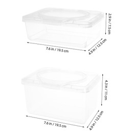 MAGICLULU 2pcs Portable Wipe Holder Case Storage Container for Travel Bathroom and Car Includes and Dispensers for Organized Cleaning Wipes