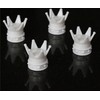 4 x Crown King Valve Caps Colour: White Valve Cap