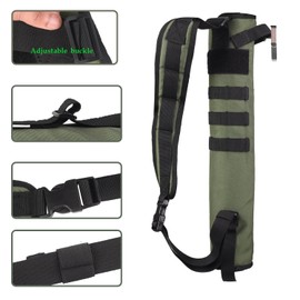 MAGARROW Tiro con l'arco regolabile con freccia posteriore regolabile con due tasche per sparare a bersaglio di caccia (verde intenso - taglia M)