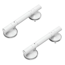 JOLOV Shower Grab Bar for Bathtubs and Showers, 17.7 inch Duty Shower Handle with Strong Suction Cup Grab Bars, Safety Shower Handrails for Seniors and Elderly, White (2)