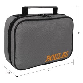 HZX 6pcs Bocce Ball Set Boules Lawn Game 7.3cm Dia Steel Tossing Balls+Carrying Case