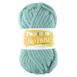Classic Home Store Papatya Big Twist Mega Chunky Yarn Acrylic & Wool Knitting Crochet 200g Ball (Duck Egg - 56540)