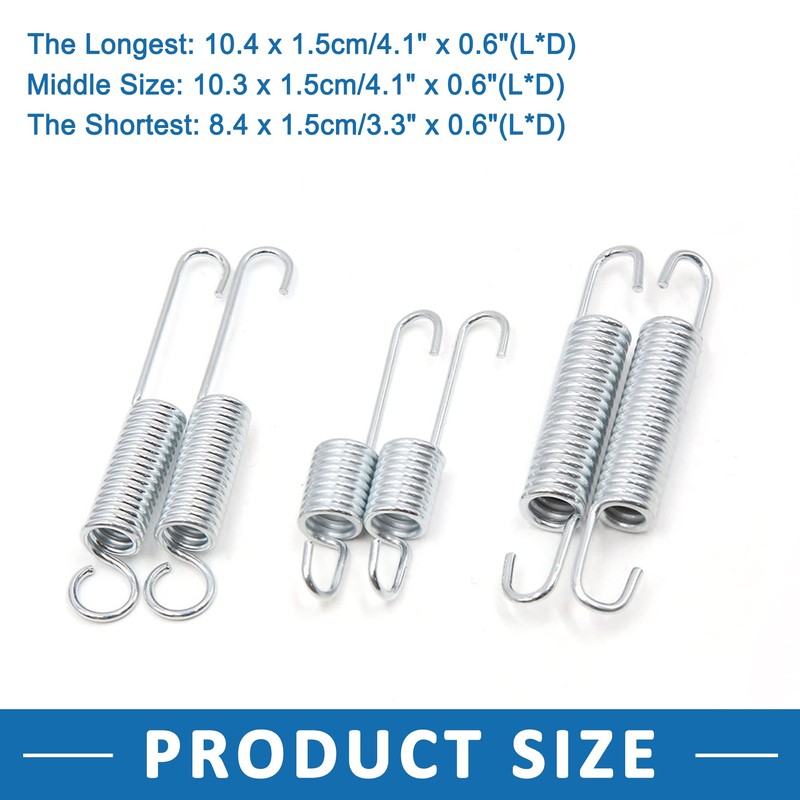 A ABSOPRO Motorcycle Kickstand Kick Side Stand Spring Silver Tone