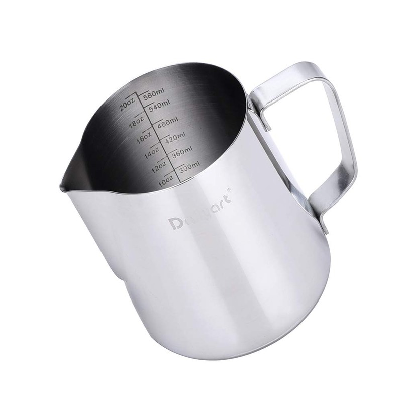 Milk Jug Latte Art Milk Pitcher 18/8 Stainless Steel with