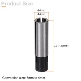 sourcing map 5pcs Collet Chuck Driver Adapter 6mm to 4mm CNC Engraving Bit Router Converter for CNC Machine Tool