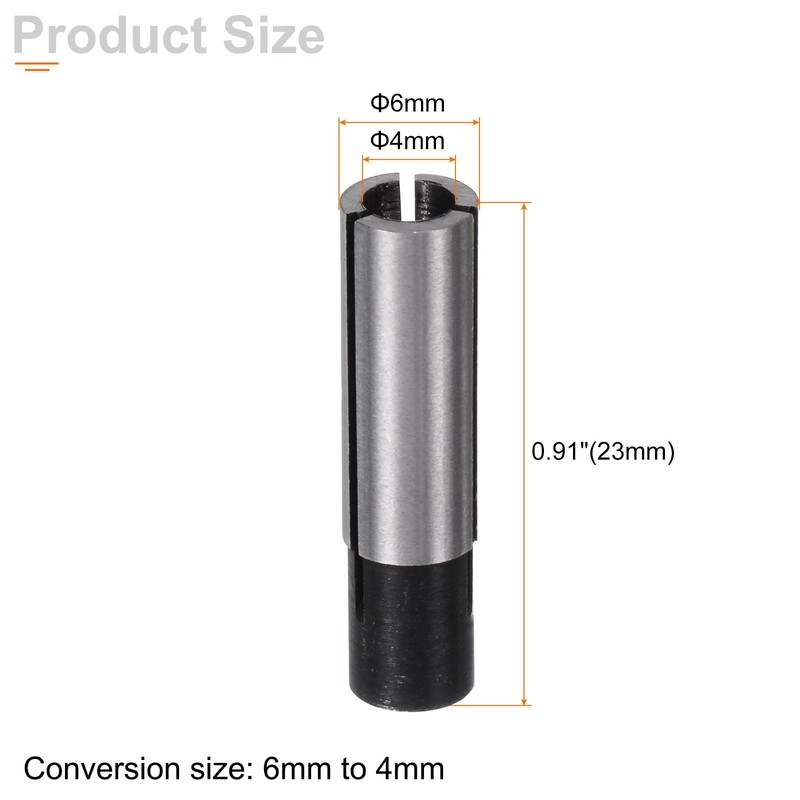 sourcing map 5pcs Collet Chuck Driver Adapter 6mm to 4mm