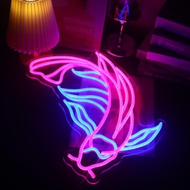 Koi Fish Neon Sign, Koi Fish Led Lights, Koi Fish Neon Lights, Custom Neon Sign, Koi Lovers Led Lights, Game Room Bar Wall Art Decor,Christmas Birthday Gifts