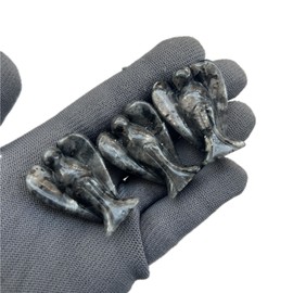 Sunshcat Natural Black Labradorite 1.5 inches Carving Pocket Palm Stone Figurines,Healing Crystal Prayer Guardian Angel Statue Decoration