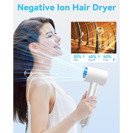Nandme Hair Dryer, 110000 RPM High Speed Blow Dryer, 200 Millions Negative Ionic Hai...