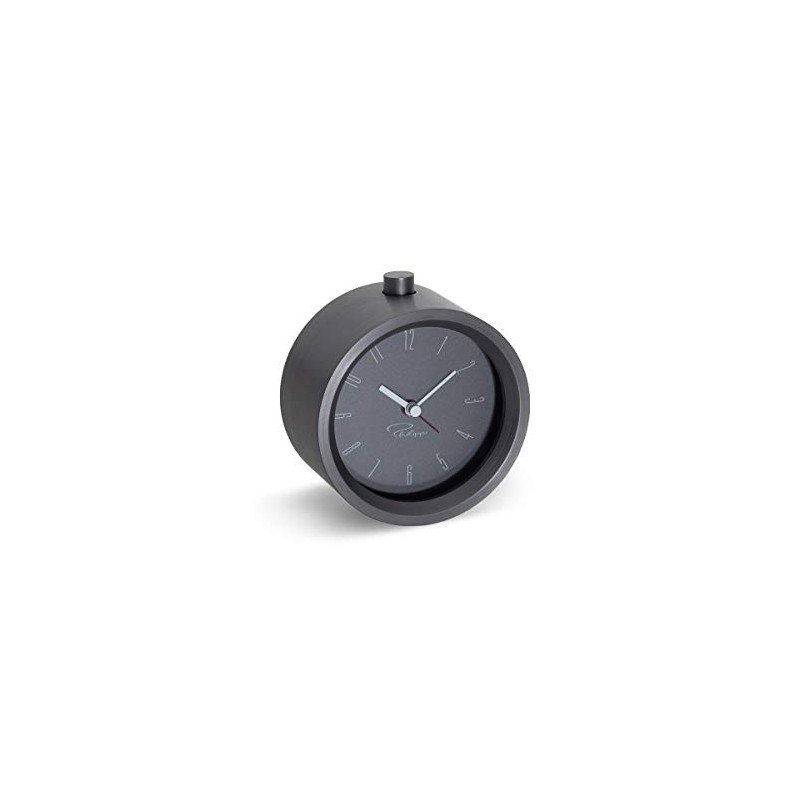 Philippi Tempus Alarm Clock Aluminium, 5 x 9.4 x 9.4