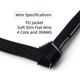 xiwai USB2.0 Type-B Male to USB 2.0 Type-A Male Data Flat Slim FPC Cable 13cm for Scanner & Disk & Printer