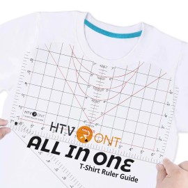 HTVRONT T-shirt Ruler Guide Tshirt Measurement Tool for Heat Press in HTV Vinyl All-in-1