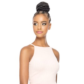 Vivica A. Fox Amore Mio Collection Pre-Stretched Abundant Volume Copper Infused Spetra Synthetic Hair - Stretch Braid 3pcs 20 Inch (1B)