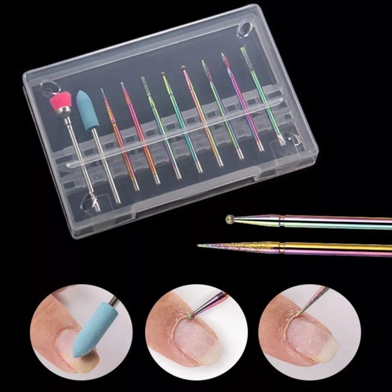 Universo en Linea 10 Piezas Puntas Para Uñas Limpiador De