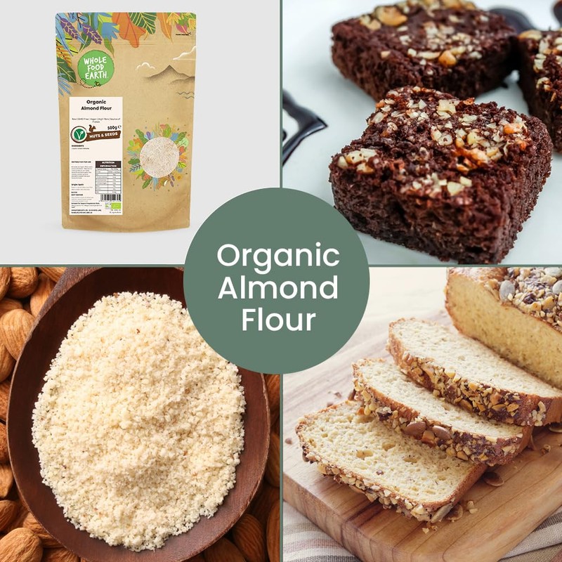 Wholefood Earth Organic Ground Almonds – 250g | Raw |