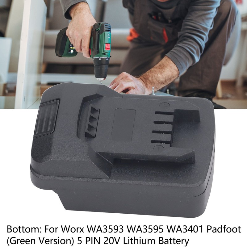 Battery Adapter for WORX GREEN VERSION 5 PIN 20V Lithium