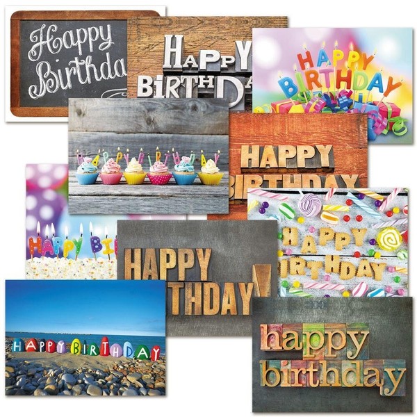 Playful Type Birthday Greeting Cards Value Pack - Set of