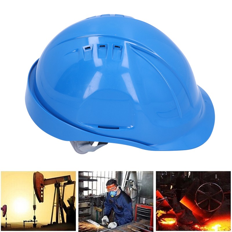 Blue Breathable ABS Hard Hat Adjustable Anti‑Smash Comfortable Helmet for