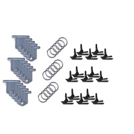 RDX Clip-Set for Keder-track Rail for camping awnings - 15 Clips (45pcs.), Black