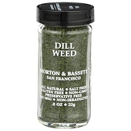 Morton & Bassett Dill Weed, 0.8 oz – Non-GMO, Salt-Free, Fresh and Fragrant Herb for Sauces, Salads & Pickling