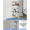 AJOBEND Corner Shower Shelves with Razor Slot & 2 Hooks,
