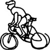 'Cyclist' Rubber Stamp - Unmounted Design for Crafting & Scrapbooking,