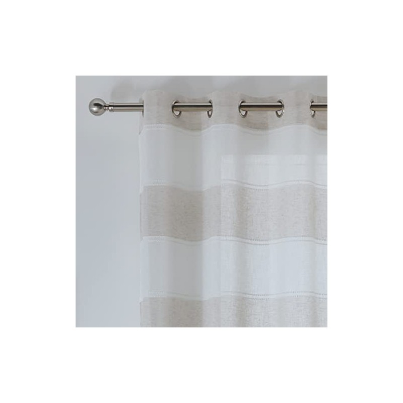 Tyrone Textiles Ltd Santorini Voile Panel - Linen Look Panel