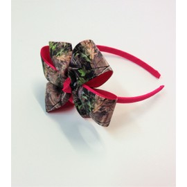 Girls Camouflage Hair Bow Headband Brown Green Camo Hair Bow For Teens
