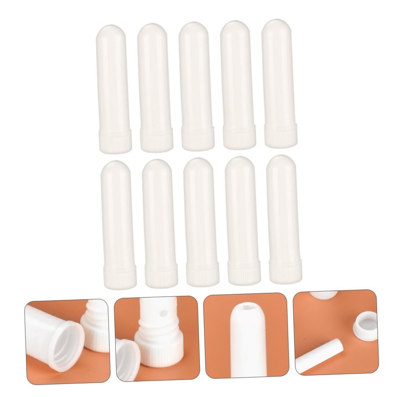 Mikinona 10pcs Essential Oil Aromatherapy White Empty Tubes for Relaxation