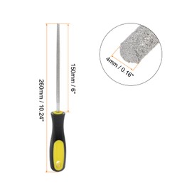 HARFINGTON Diamond Coated File 6 Inch 80 Grits Round Files Tools with Plastic Handle for Metal Glass Wood Stone Grinding Polishing Engraving