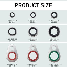 JawGrew 60 PCS A/C Seal Kit, A/C Conditioning Compressor Interface Gasket Sealer, Nine Specifications of Alloy + Rubber Air Conditioning Pump Gasket Sealer (Multicolored)