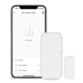 BroadLink FastCon Smart Door/Window Sensor - Wireless Home Security for Remote Monitoring and Smart Home Automation, Battery Powered, Compatible with Alexa(Mini Hub GW4C Required)