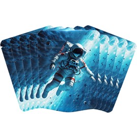 50 pack Mylar bags，Topeedy 9 * 12cm Blue Astronaut Stand-up Ziplock Bags for Food Jewellery Candy Storage,Resealable Aluminium Foil Waterproof Packaging Bags Children's Lock Sealing Bag