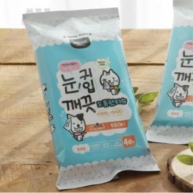 강아지 얼굴티슈 저자극 냥이 펫티슈 40P 3P 강아지물티슈 강쥐 Dog Face Tissue Low Irritation Cat Pet Tissue 40P 3P Dog Wet Tissue Puppy