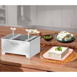 Tofu Press Stainless Steel Tofu Press & Paneer Maker - Cheese Press for Homemade Tofu, Paneer, Vegan Cheese - Heavy Duty with Adjustable Pressure for Firm or Extra Firm Tofu XL