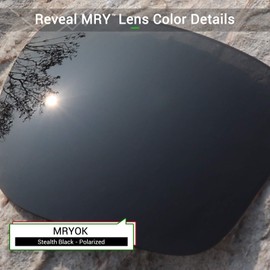 Mryok Replacement Lenses for Arnette Chapinero AN4261, Polarised - Stealth Black