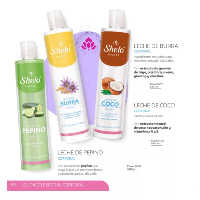 Sheló Nabel Leche De Burra Corporal Shelo Nabel® 530ml.