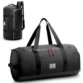 Mooedcoe Travel Bag Sports Gym with Shoe Compartment Weekend Overnight Weekender Bag Weekender Bag Waterproof Travel Bag for Men Women, Black (black 3), Luggage bag