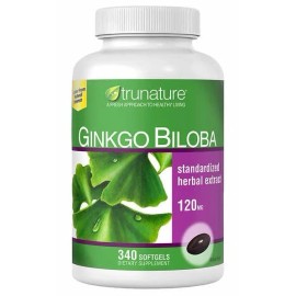 OProCyn Trunatural Ginkgo Biloba 340 Softgels Brain Health Supplement 340 Count