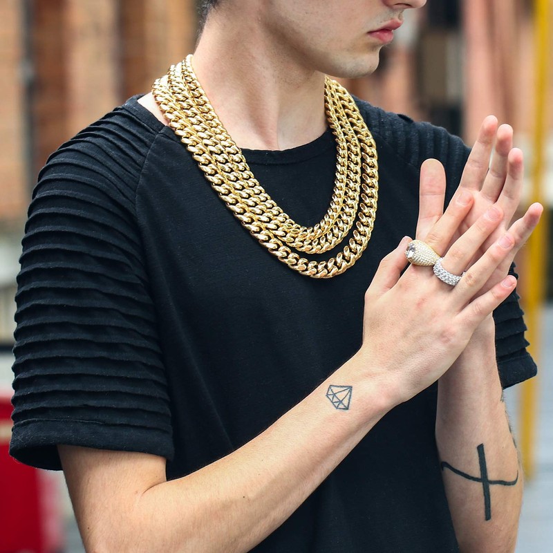 GOLD IDEA JEWELRY Hip Hop 14K Cuban Link Chain 5