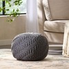 Heemab Modern and Cozy Round Pouf for Home Decor, Handmade